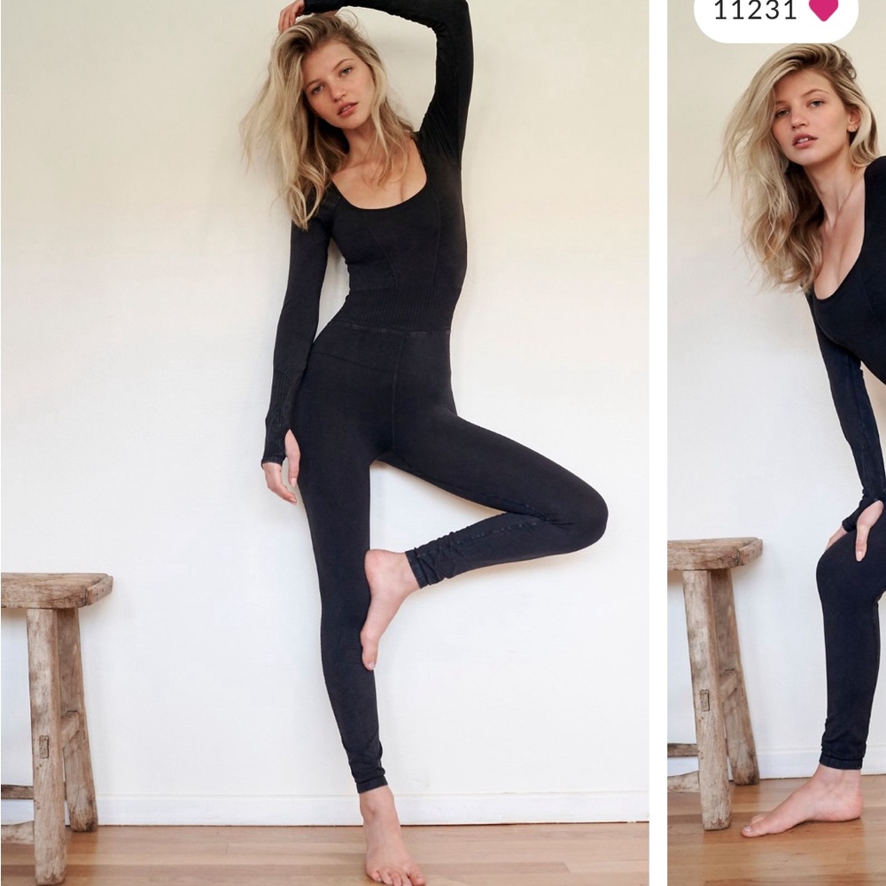 free people good karma longe sleeve onesie - worn once!
